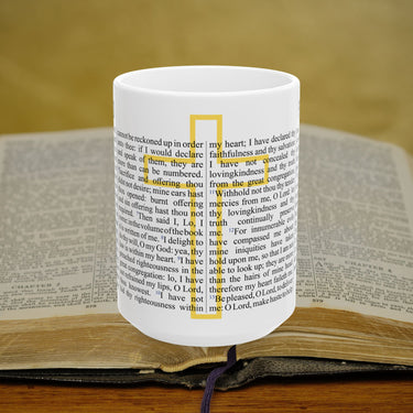 Psalm 40 Full Text - 15oz Coffee Mug